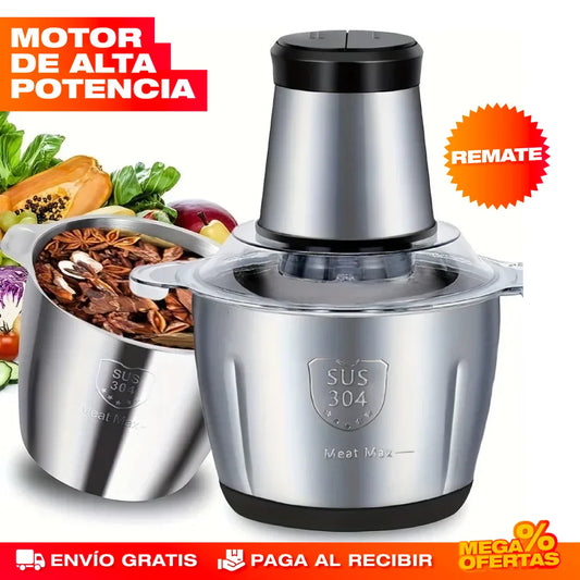 MOLINO PICADOR ELÉCTRICO ACERO INOXIDABLE 2 LITROS (TAMAÑO GRANDE) - M